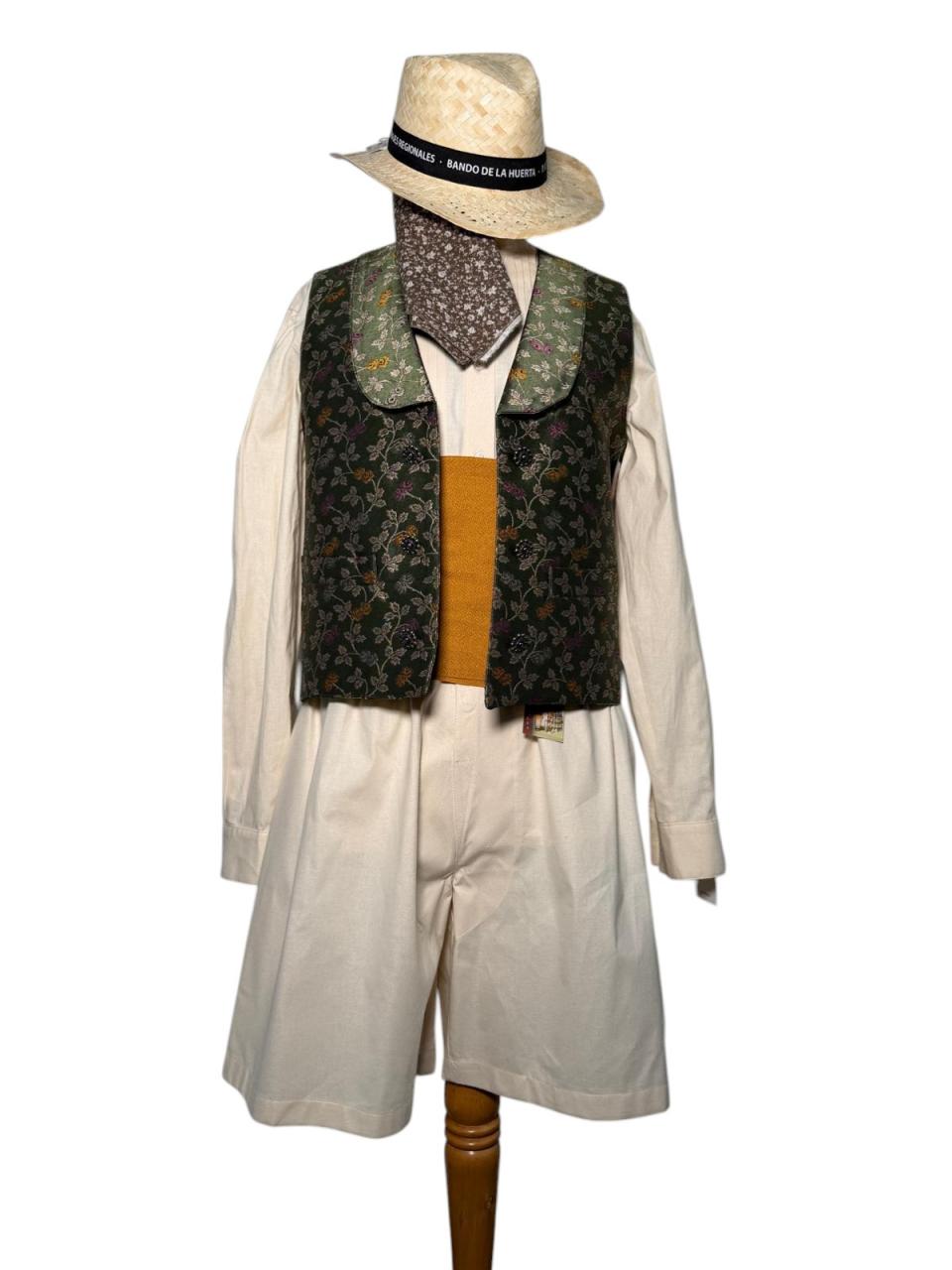 Chaleco tapicer�a  verde flores