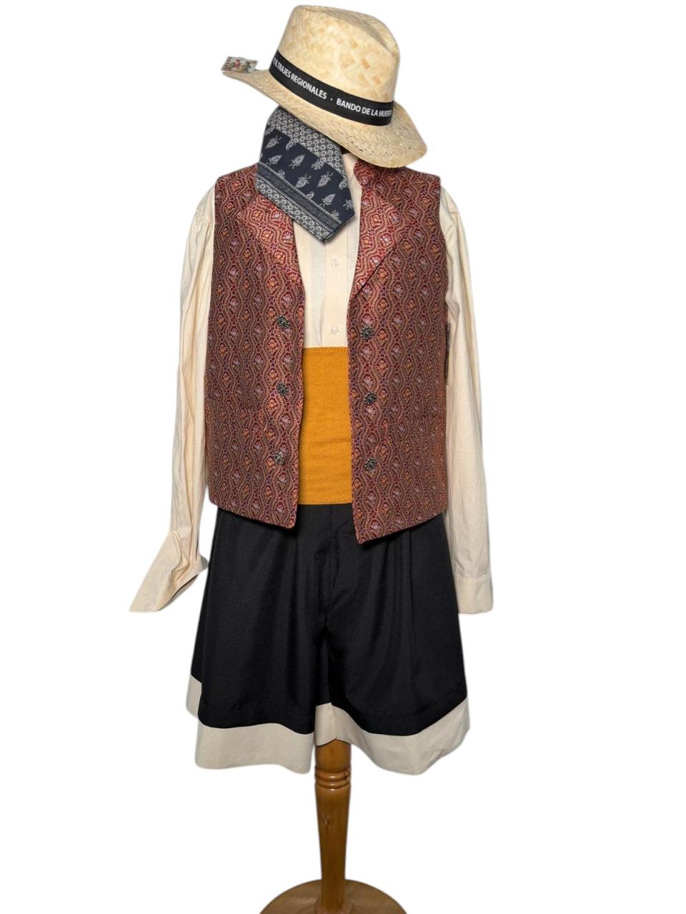 Chaleco tapicer�a burdeos estampado