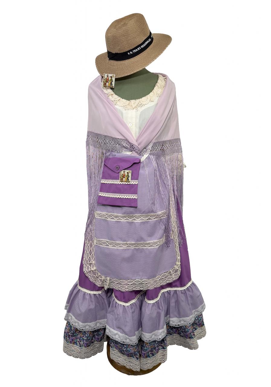 Zagalejo fucsia lila cuadros