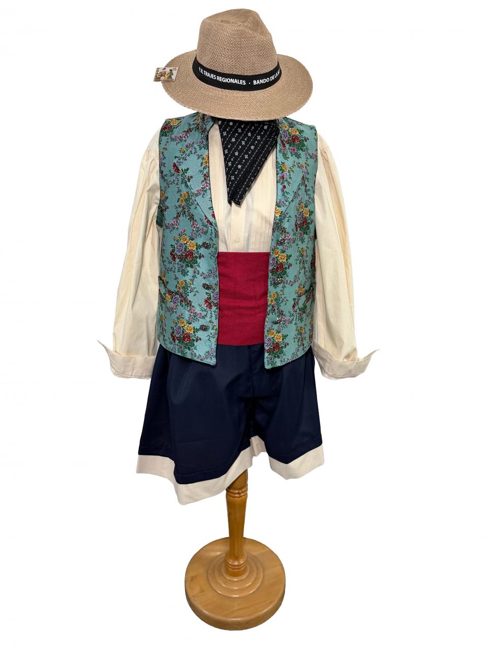 Chaleco aguamarina flores