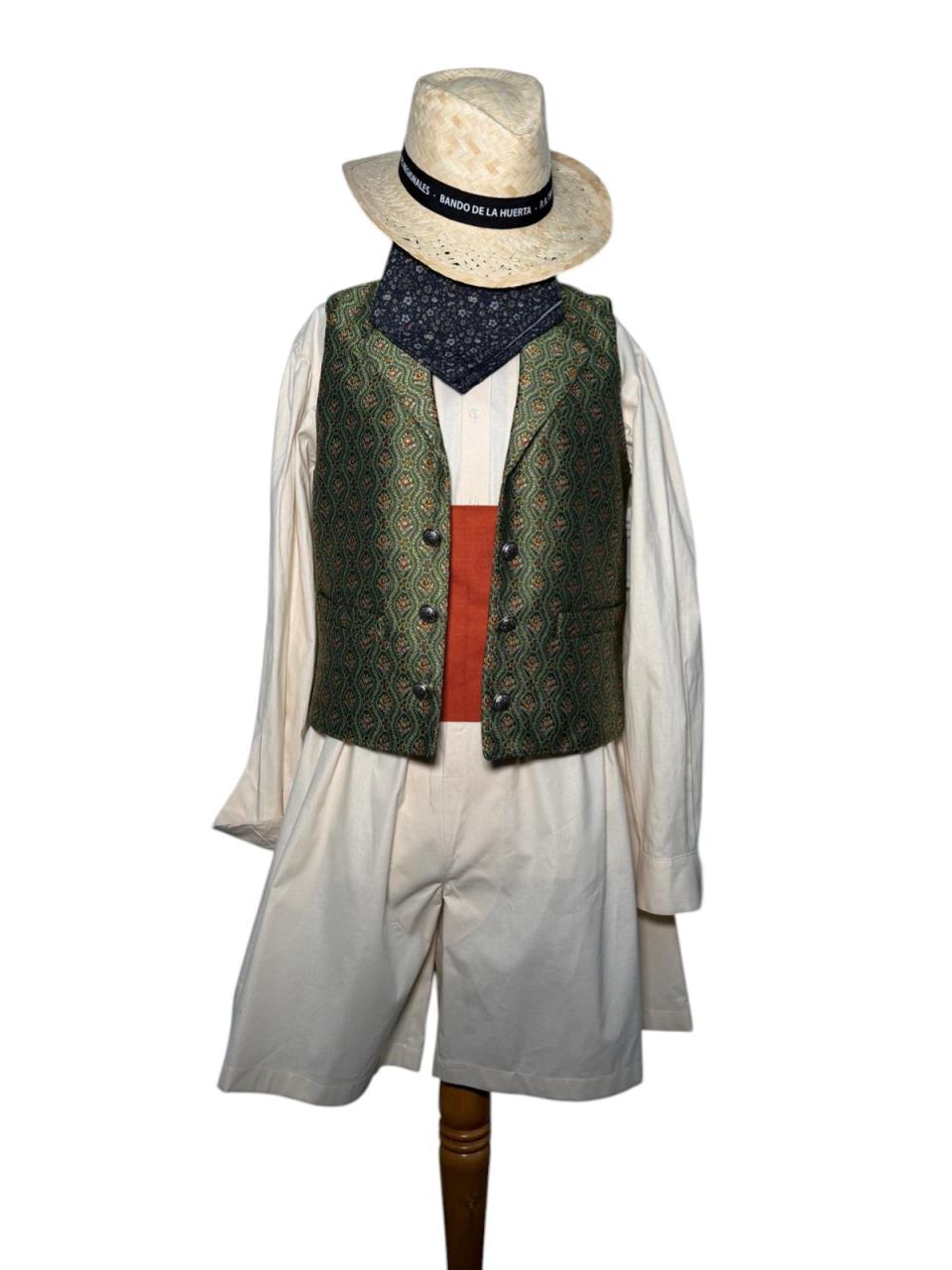 Chaleco tapicer�a verde estampado