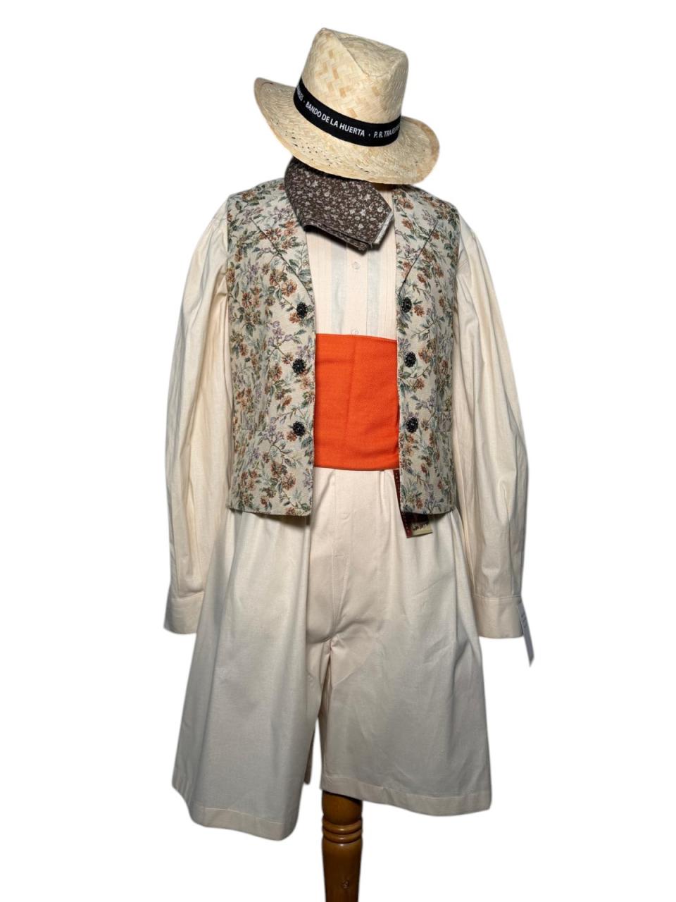 Chaleco tapicer�a beige flores